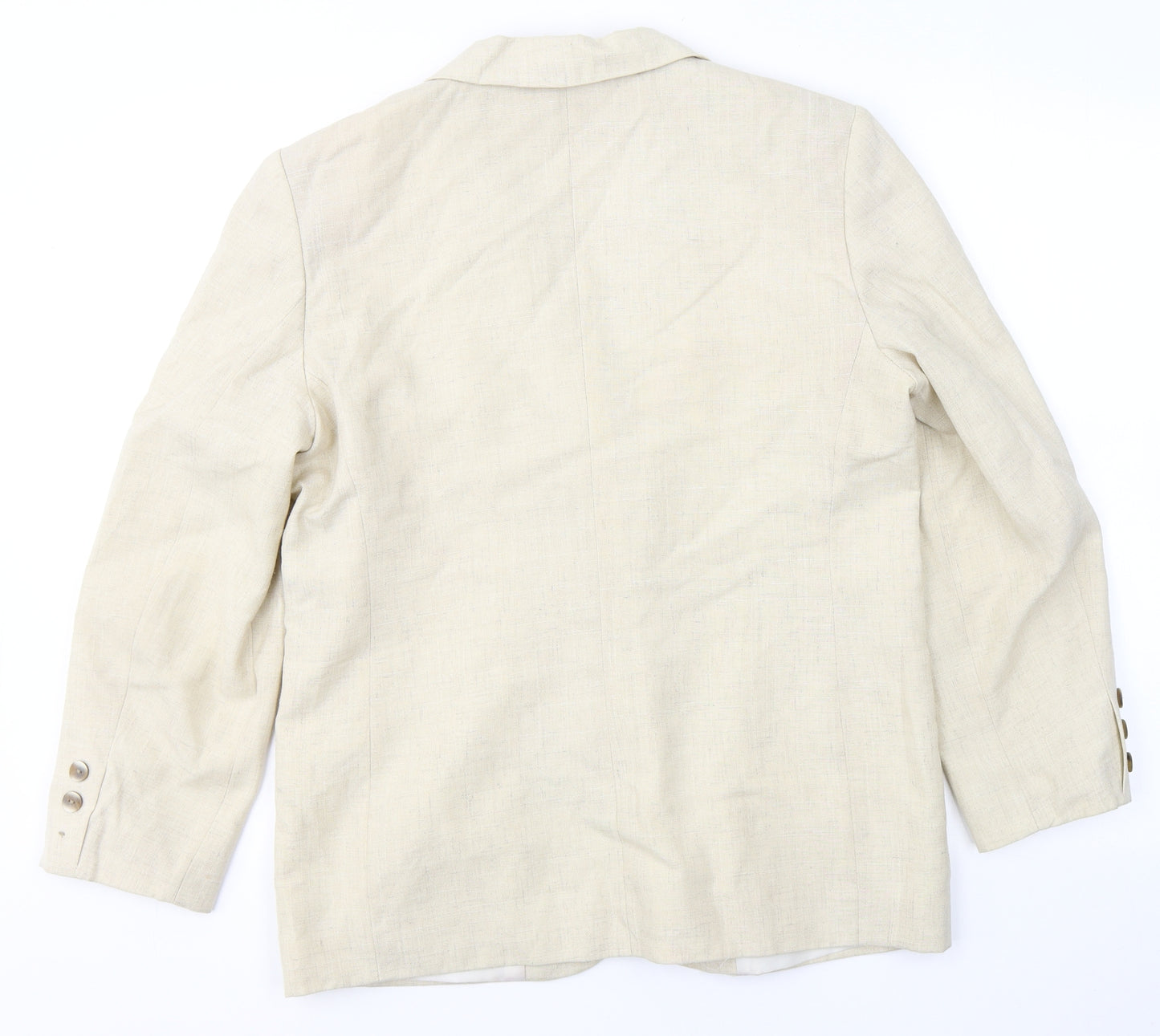 Anne Brooks Womens Beige   Jacket Blazer Size 14  Button