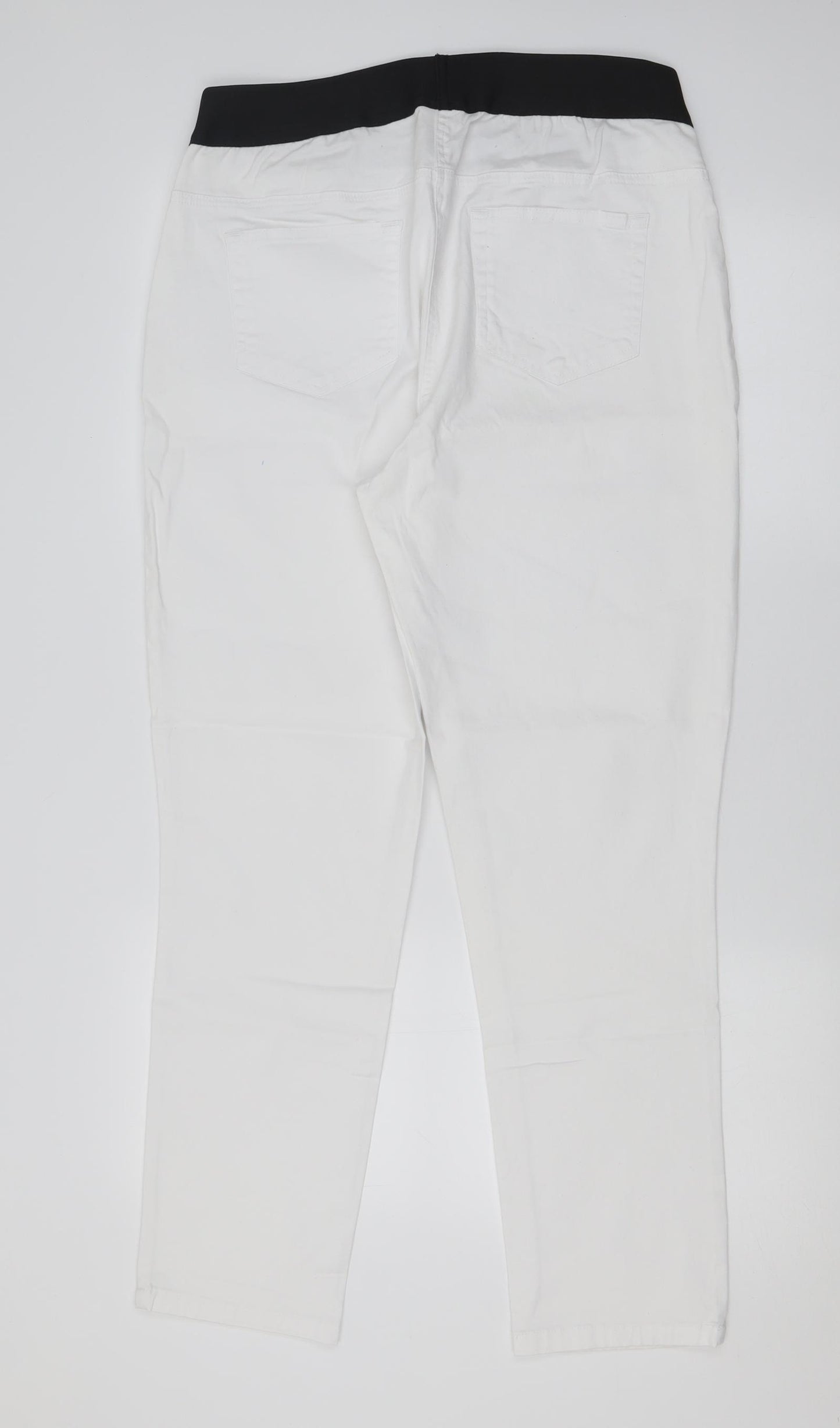 Damart Womens White  Cotton Jegging Trousers Size 18 L29 in Slim