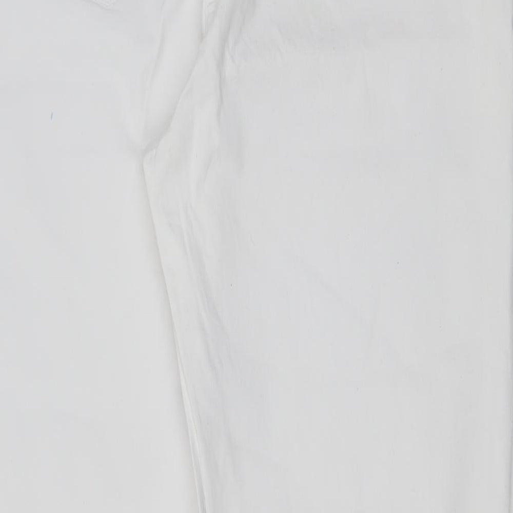 Damart Womens White  Cotton Jegging Trousers Size 18 L29 in Slim