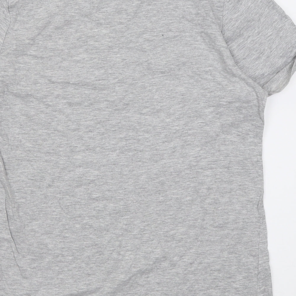 pep&co Womens Grey  Cotton Basic T-Shirt Size 10 Crew Neck