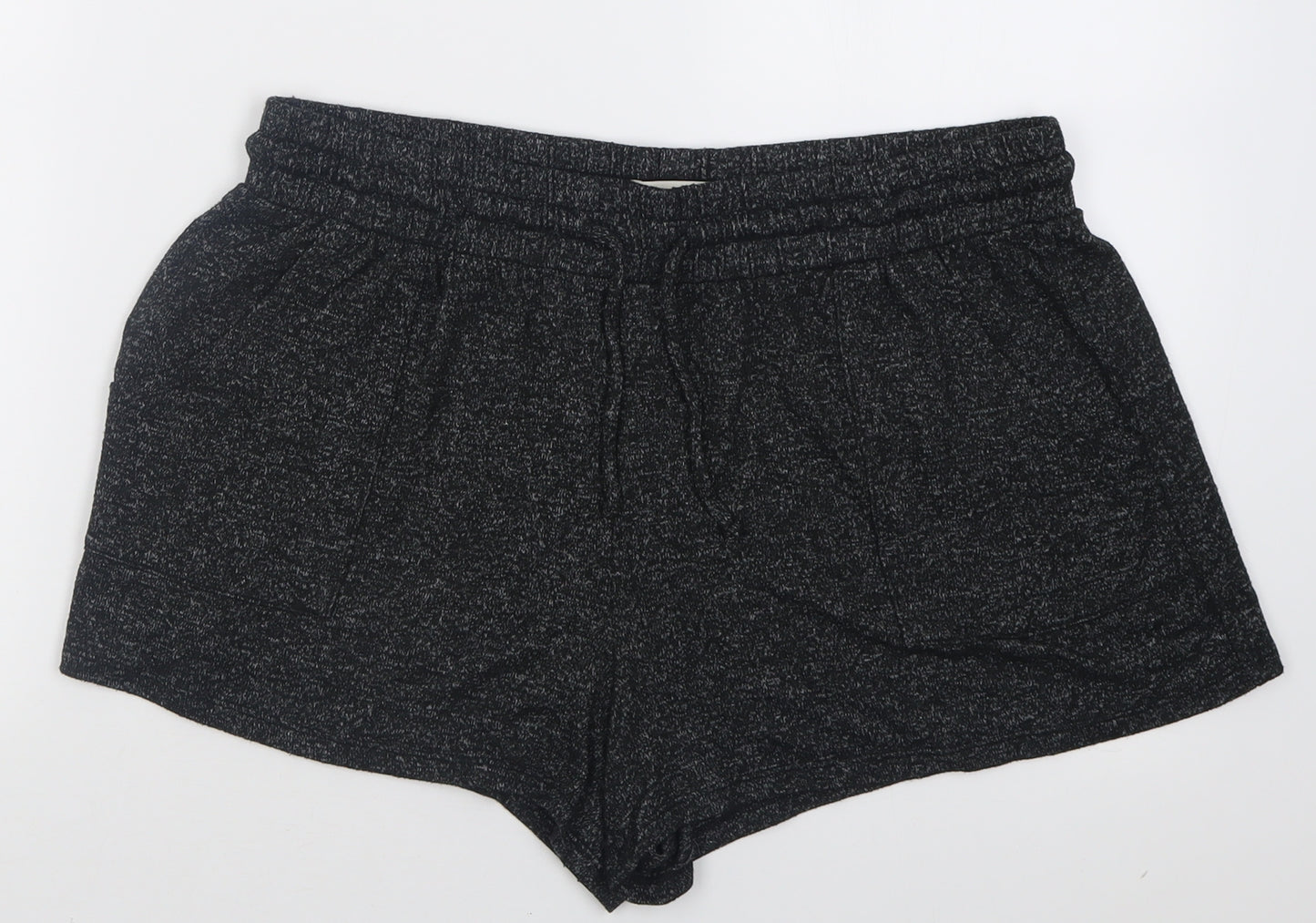 Marks and Spencer Womens Grey  Polyester Sweat Shorts Size 14 L3 in Relaxed Tie