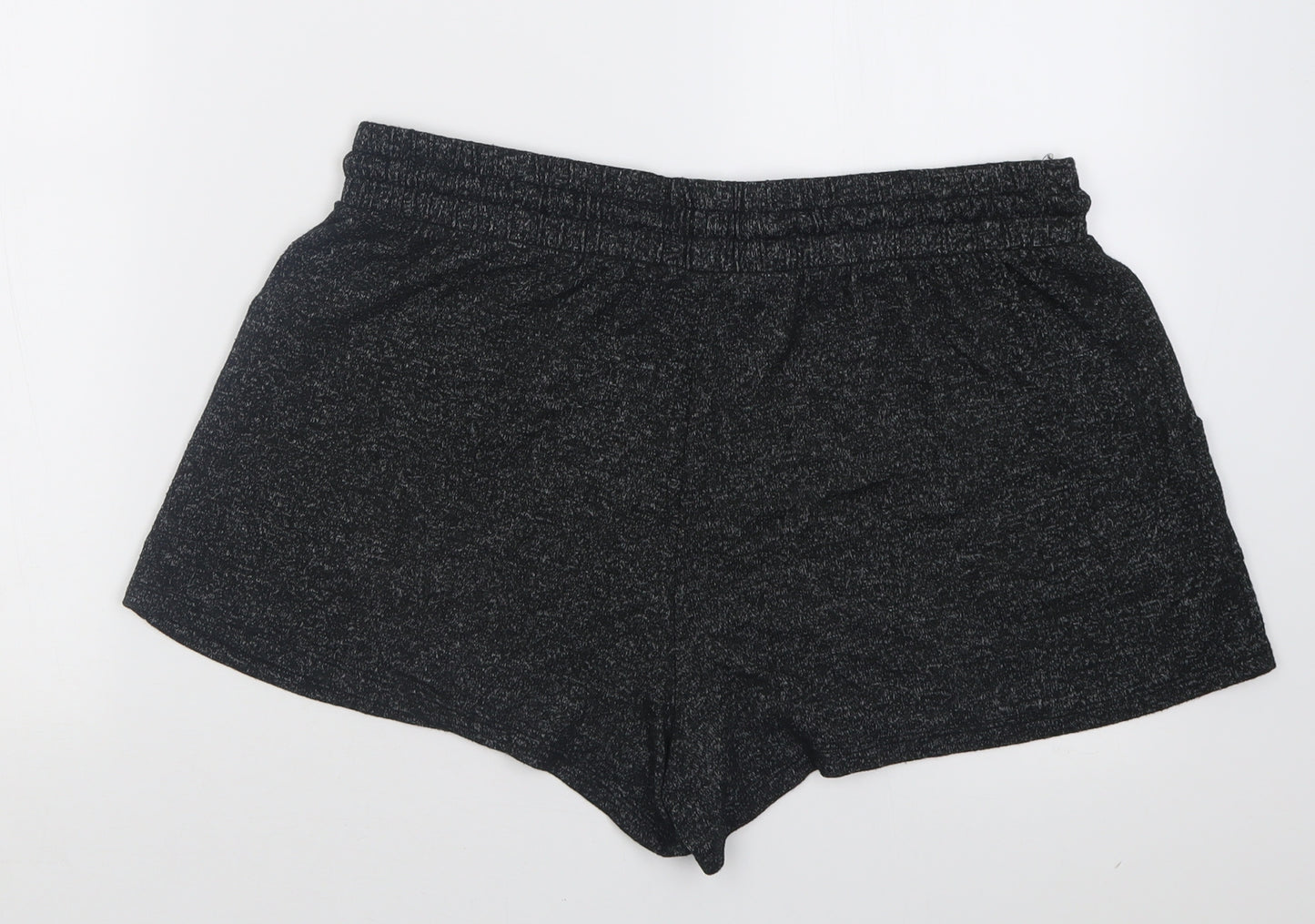 Marks and Spencer Womens Grey  Polyester Sweat Shorts Size 14 L3 in Relaxed Tie