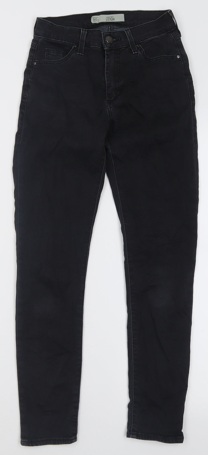 Topshop Womens Black  Cotton Skinny Jeans Size 25 in L30 in Regular Button