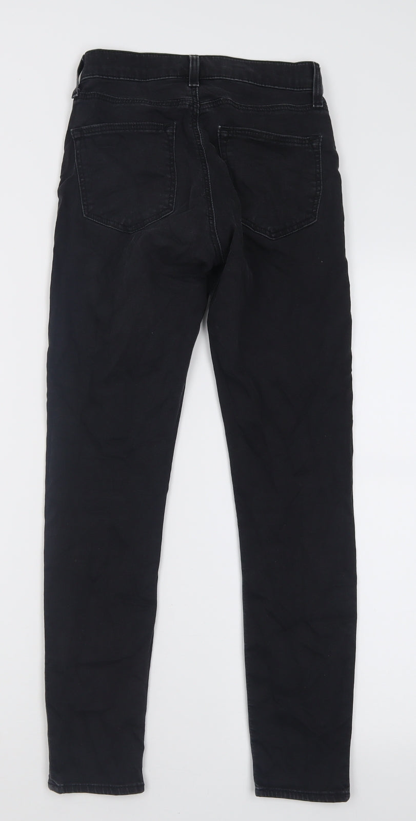 Topshop Womens Black  Cotton Skinny Jeans Size 25 in L30 in Regular Button