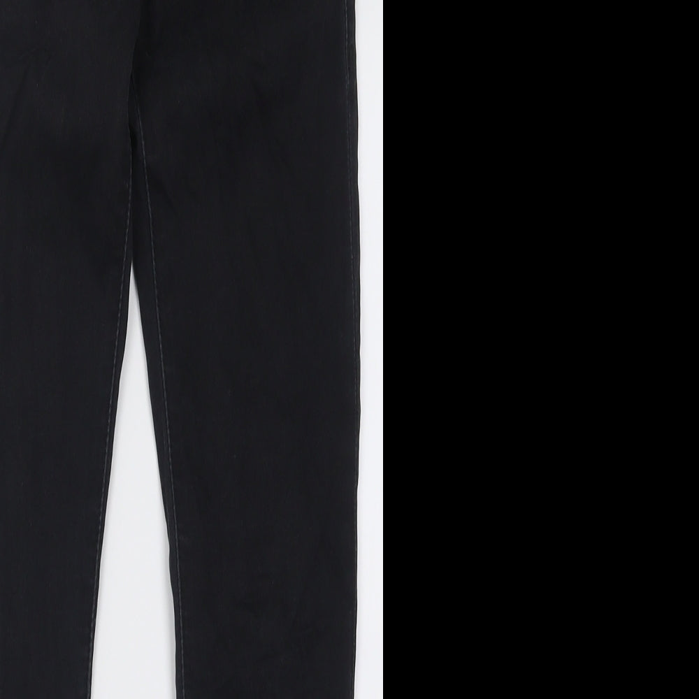 Topshop Womens Black  Cotton Skinny Jeans Size 25 in L30 in Regular Button