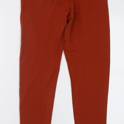 ASOS Womens Orange  Viscose Trousers  Size 12 L28 in Regular Button