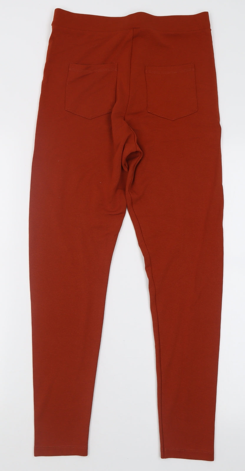 ASOS Womens Orange  Viscose Trousers  Size 12 L28 in Regular Button