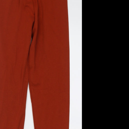 ASOS Womens Orange  Viscose Trousers  Size 12 L28 in Regular Button