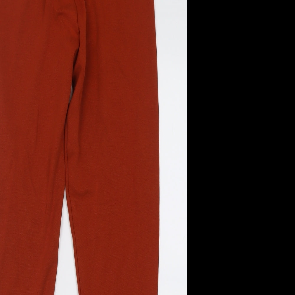 ASOS Womens Orange  Viscose Trousers  Size 12 L28 in Regular Button