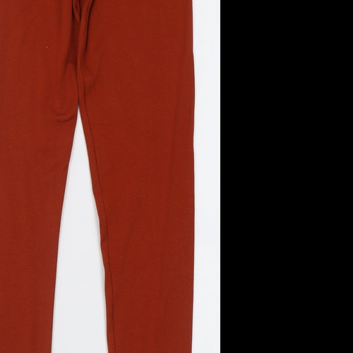 ASOS Womens Orange  Viscose Trousers  Size 12 L28 in Regular Button