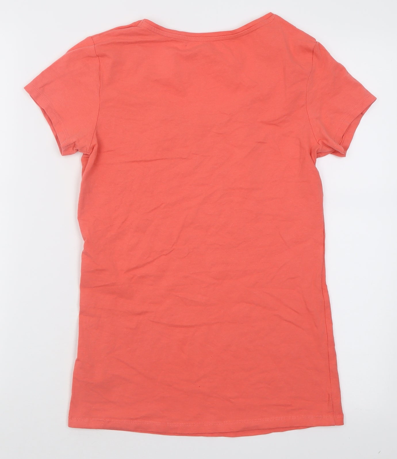 Atmosphere Womens Pink  Cotton Basic T-Shirt Size 10 Scoop Neck