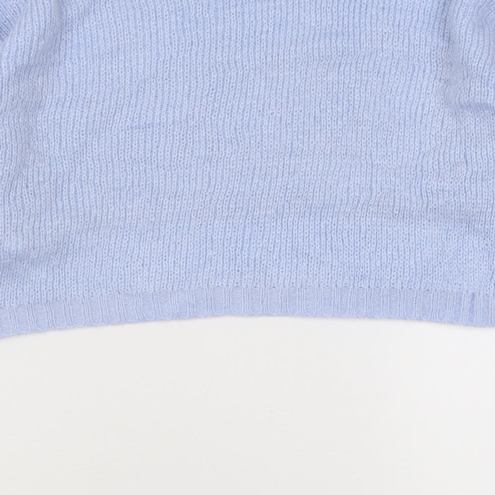 Glamorous Womens Blue Crew Neck  Acrylic Pullover Jumper Size 10