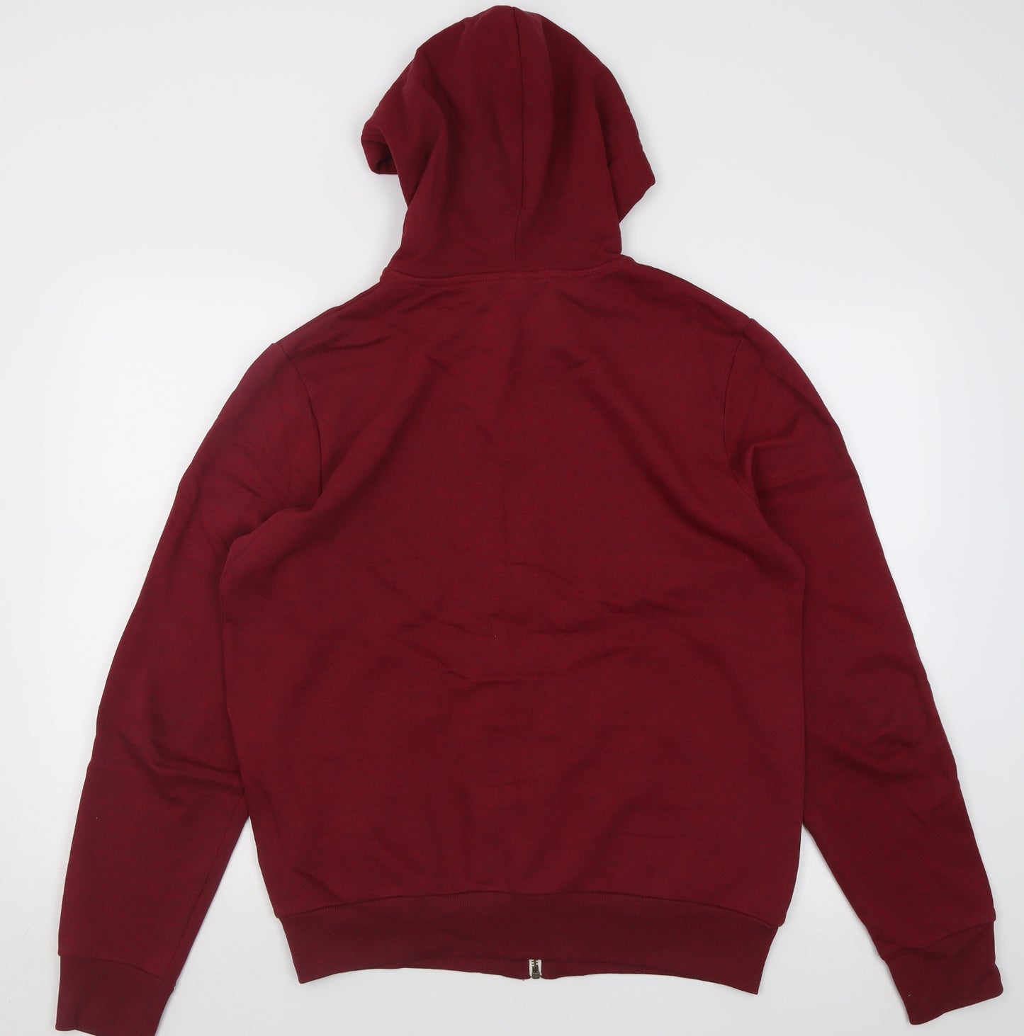 H&M Mens Red  Cotton Full Zip Hoodie Size M