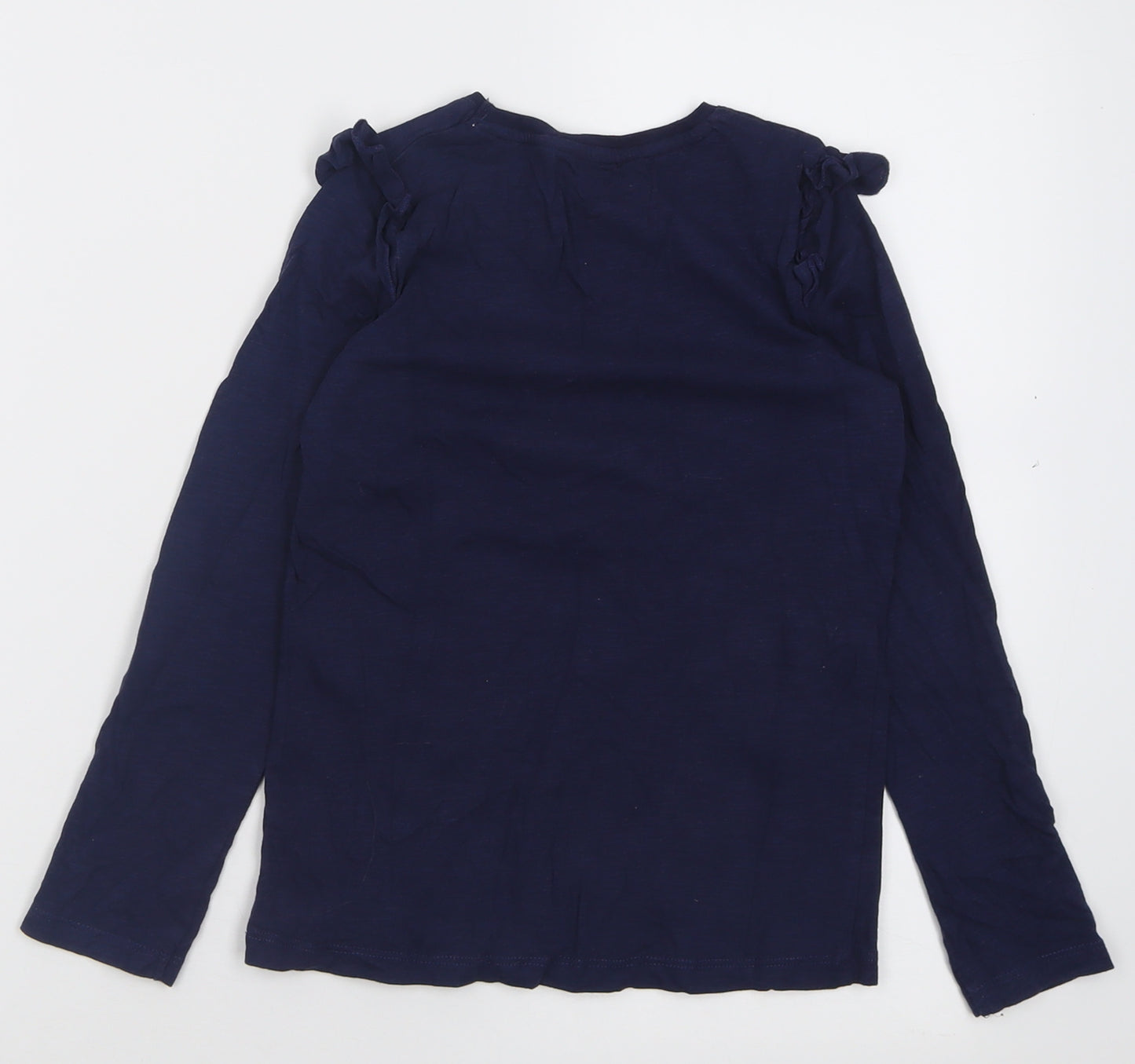 F&F Girls Blue  Cotton Basic Casual Size 7-8 Years Crew Neck Pullover - Christmas