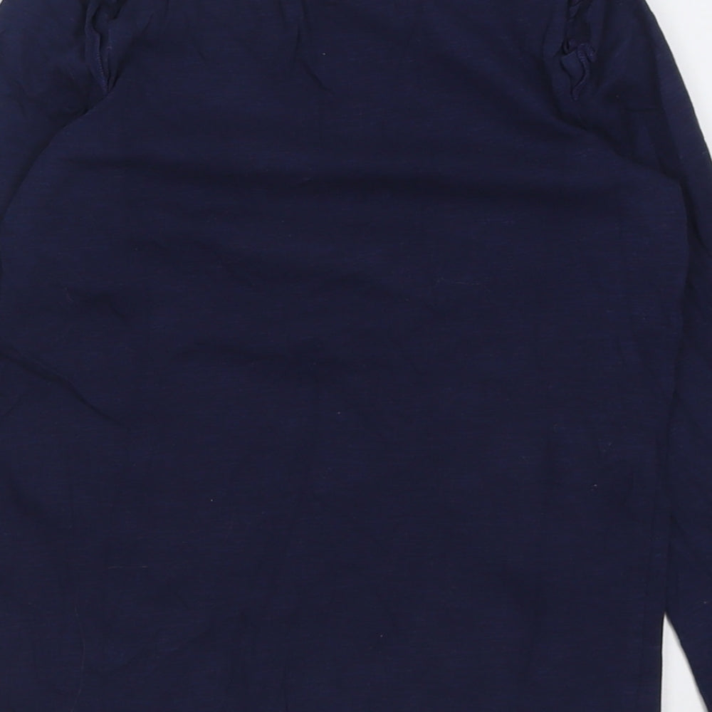 F&F Girls Blue  Cotton Basic Casual Size 7-8 Years Crew Neck Pullover - Christmas
