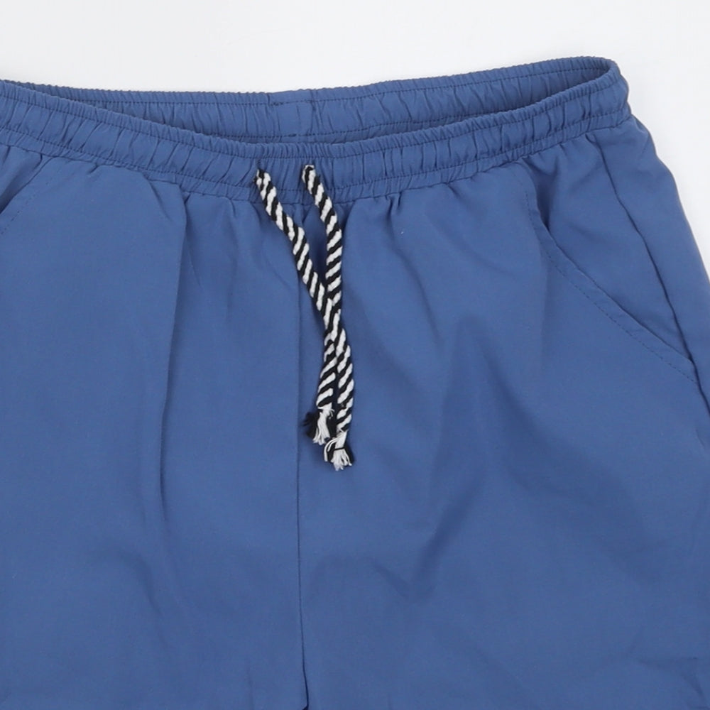 SheIn Boys Blue  Polyester Bermuda Shorts Size 13-14 Years  Regular Tie
