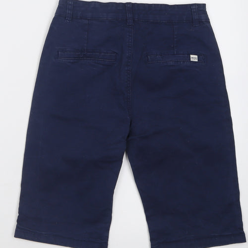 Maine Boys Blue  Cotton Chino Shorts Size 11 Years  Regular Buckle