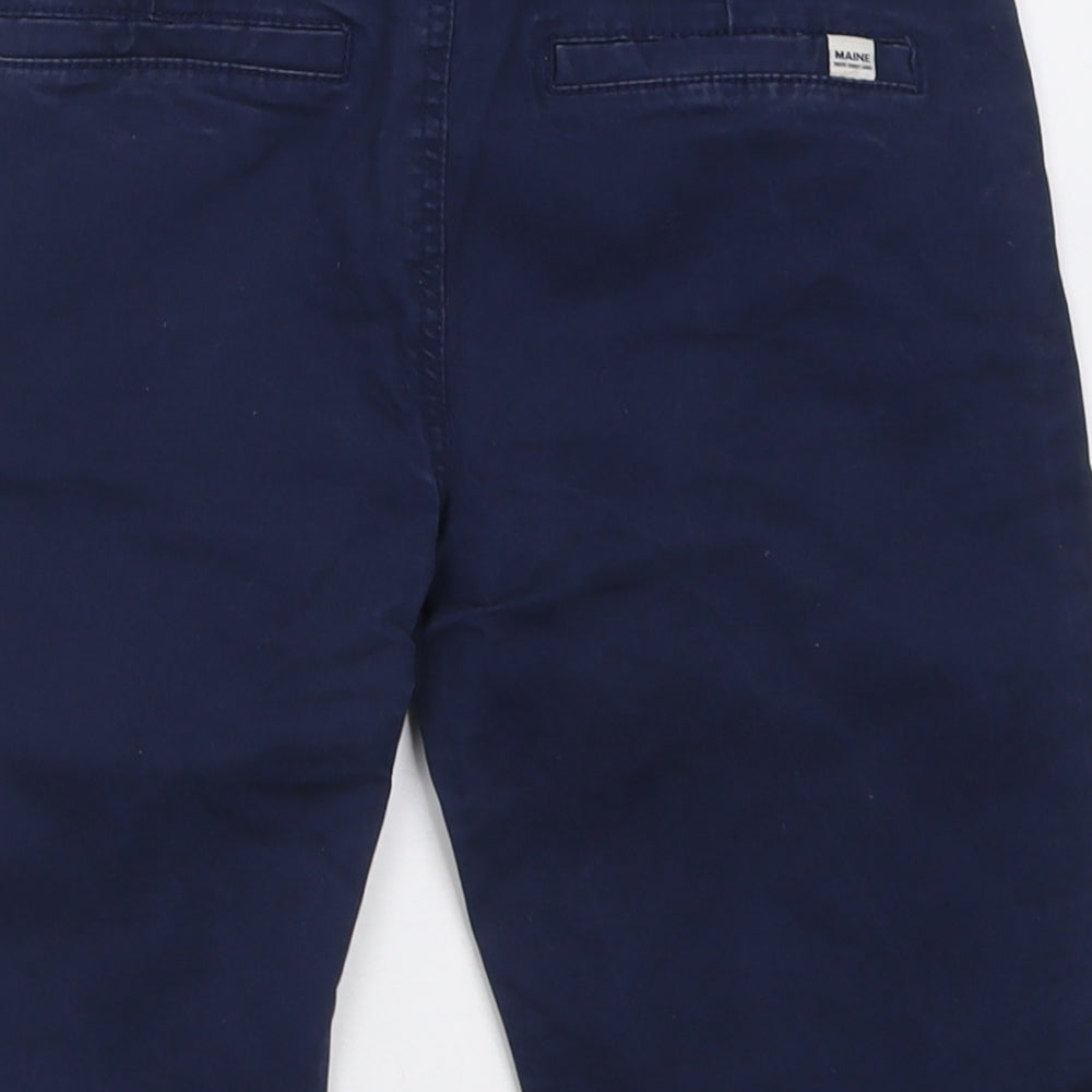 Maine Boys Blue  Cotton Chino Shorts Size 11 Years  Regular Buckle