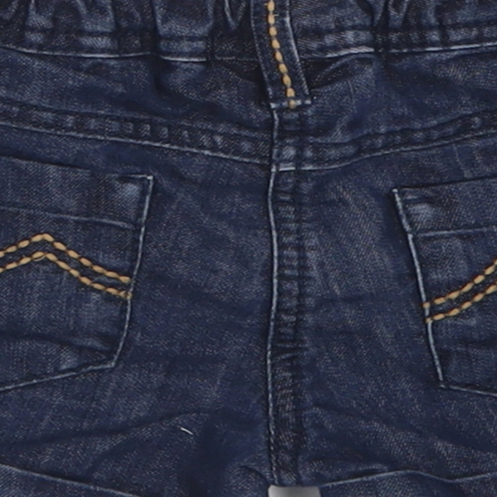 NEXT Girls Blue  Cotton Bermuda Shorts Size 2 Years  Regular Buckle