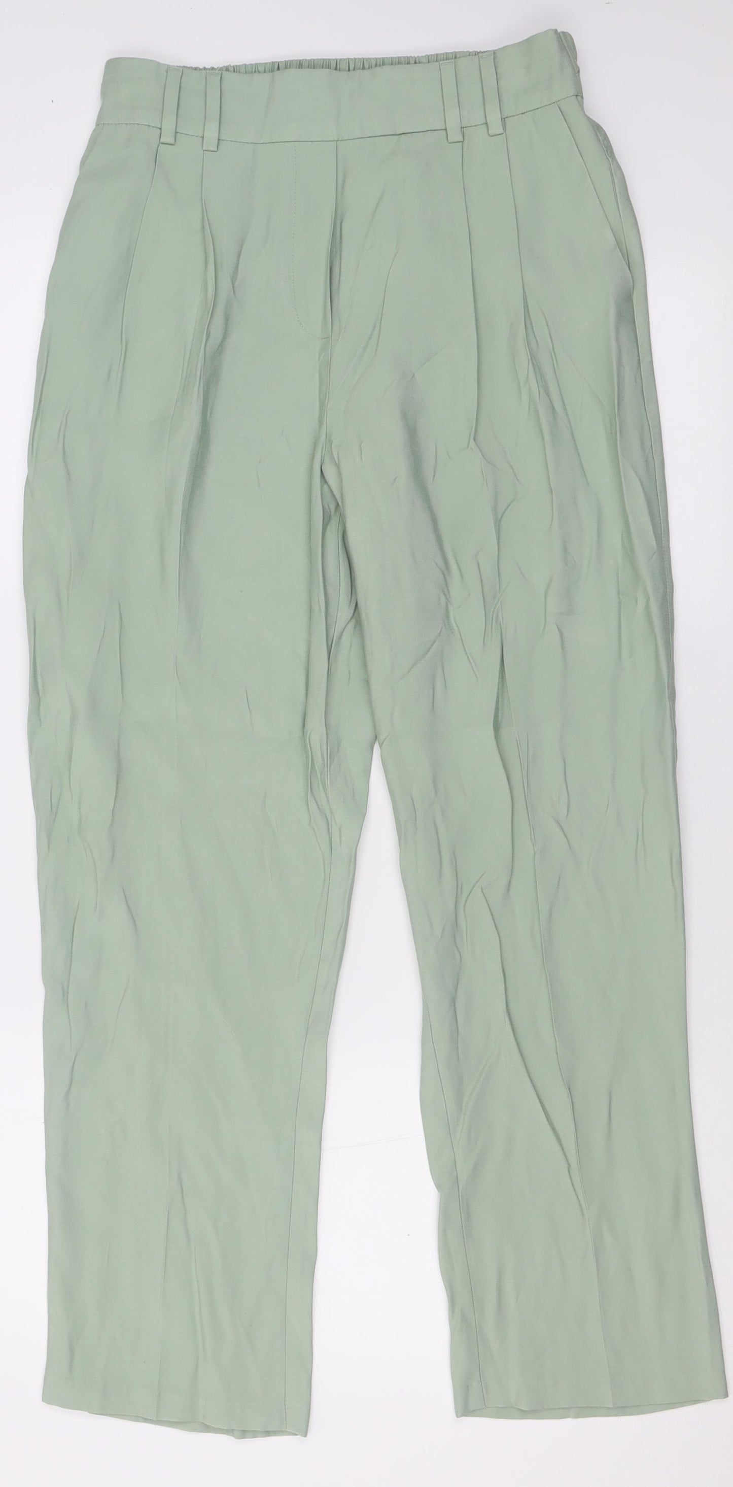 Primark Womens Green  Polyester Trousers  Size 10 L28 in Regular