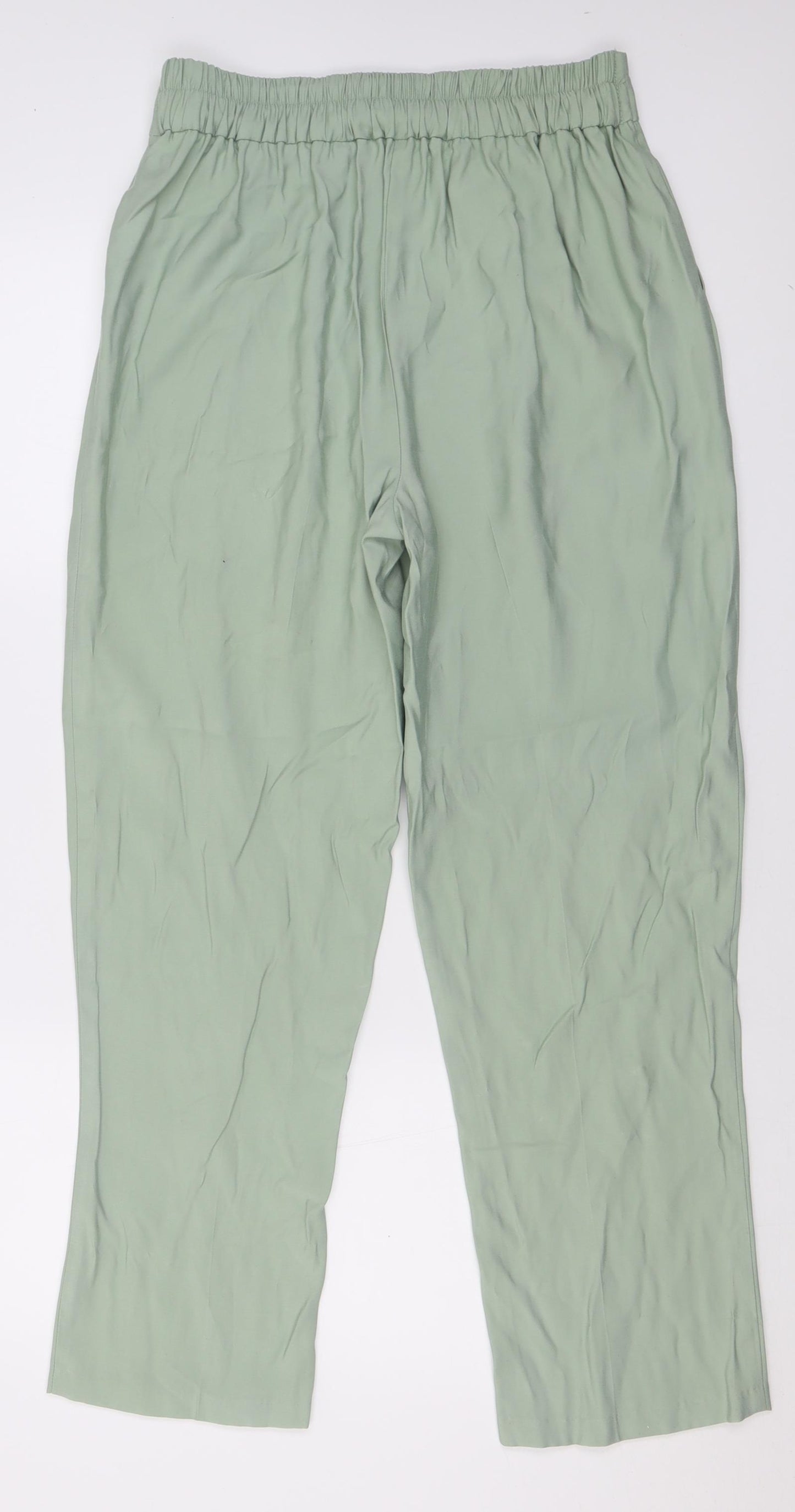 Primark Womens Green  Polyester Trousers  Size 10 L28 in Regular