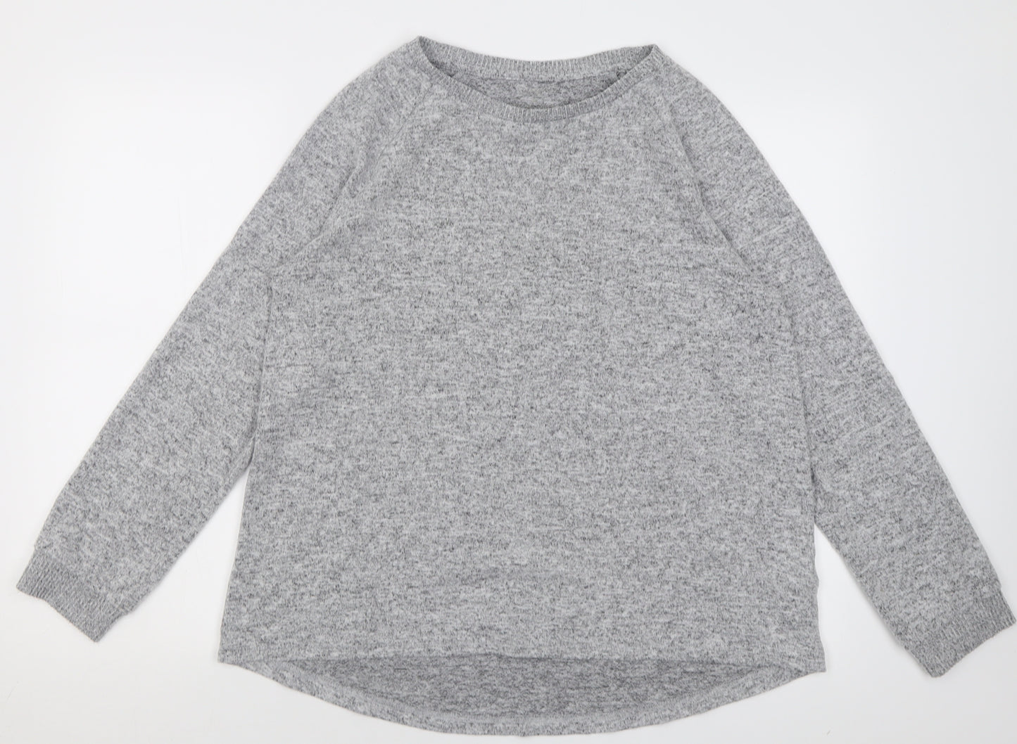 Primark Womens Grey Crew Neck  Polyester Pullover Jumper Size M