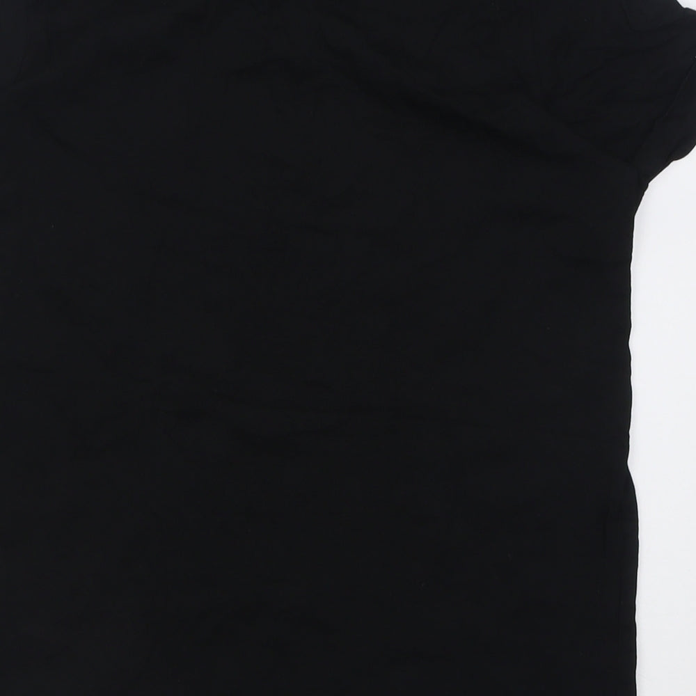 pep&co Womens Black  Cotton Basic T-Shirt Size 10 Crew Neck