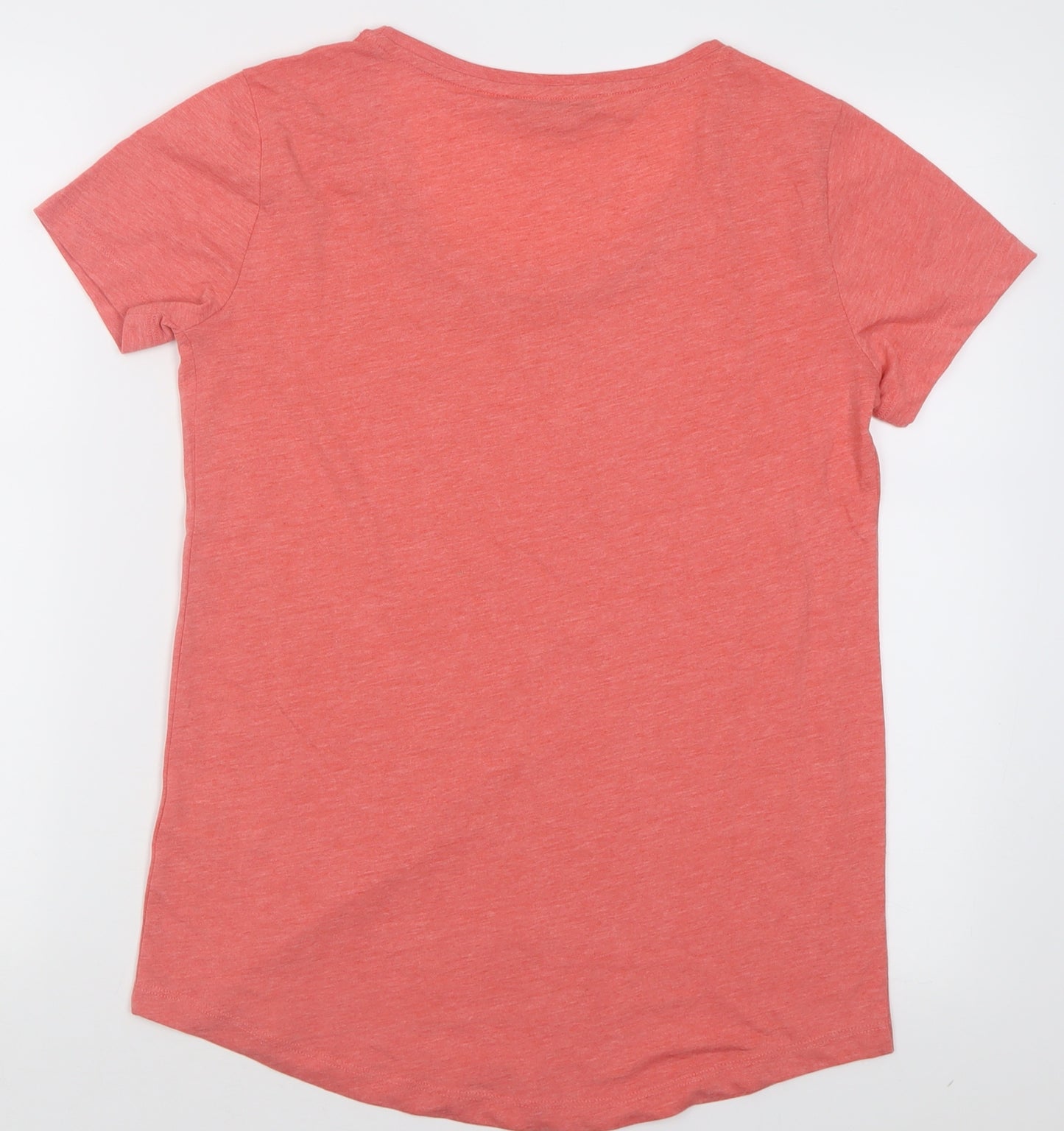Very Womens Pink  Polyester Basic T-Shirt Size 8 Crew Neck