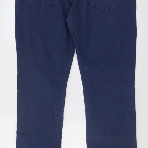 Signature by Levi Strauss & Co. Mens Blue  Cotton Trousers  Size 36 L32 in Regular Button