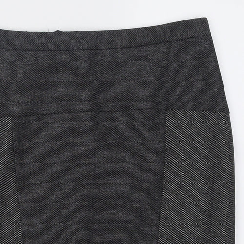 NEXT Womens Grey  Polyester A-Line Skirt Size 21 in   Zip