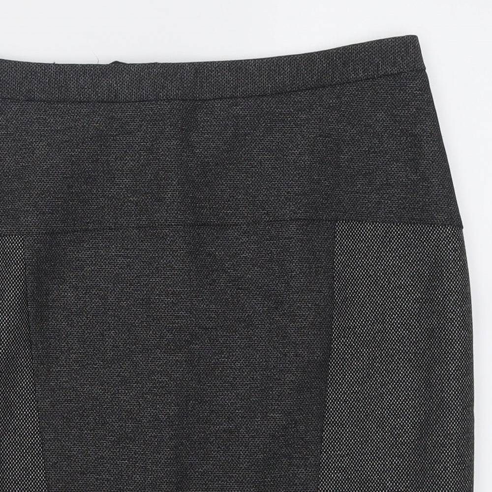 NEXT Womens Grey  Polyester A-Line Skirt Size 21 in   Zip