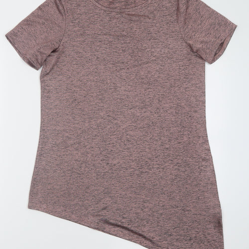 Dorothy Perkins Womens Pink  Polyester Basic T-Shirt Size 10 Crew Neck