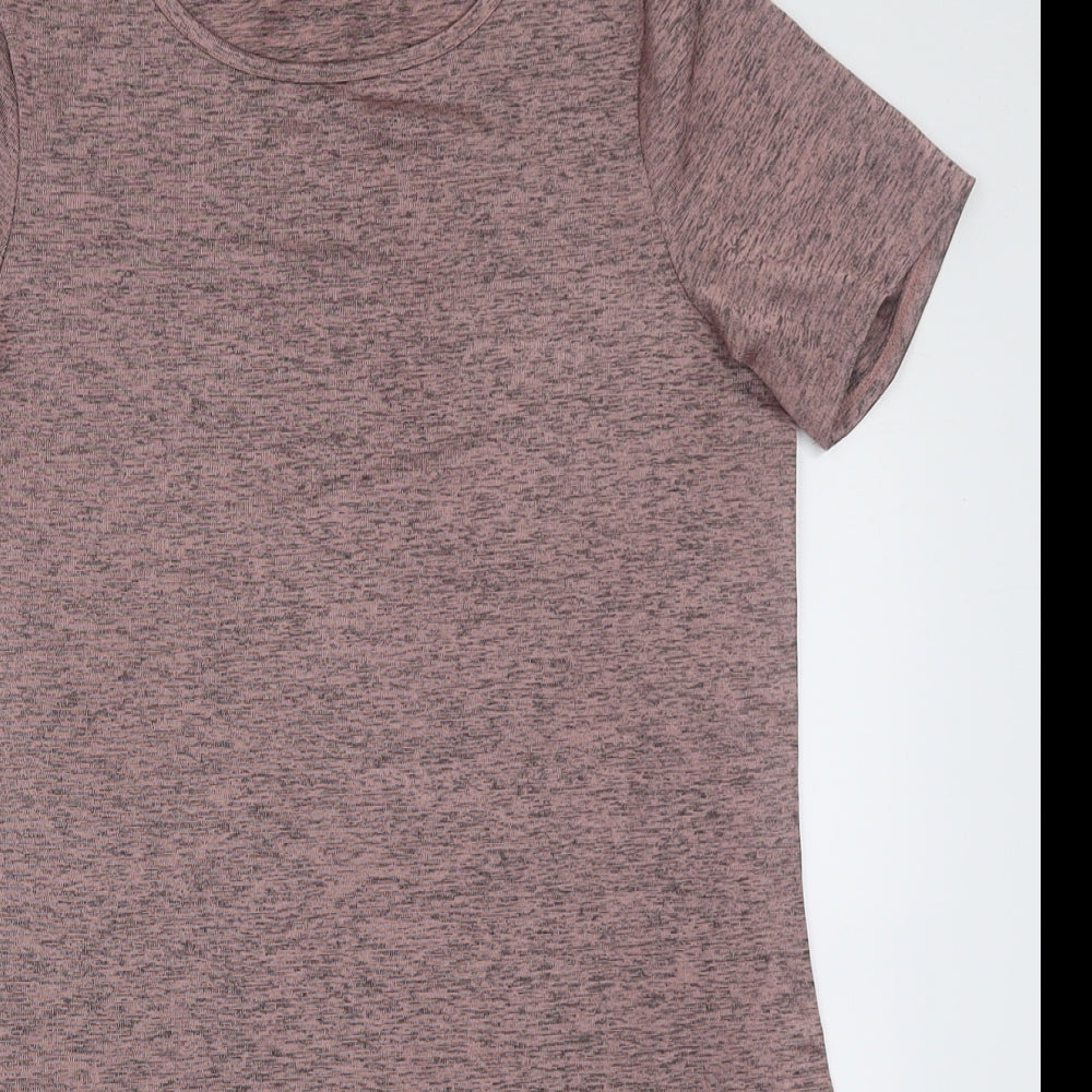 Dorothy Perkins Womens Pink  Polyester Basic T-Shirt Size 10 Crew Neck