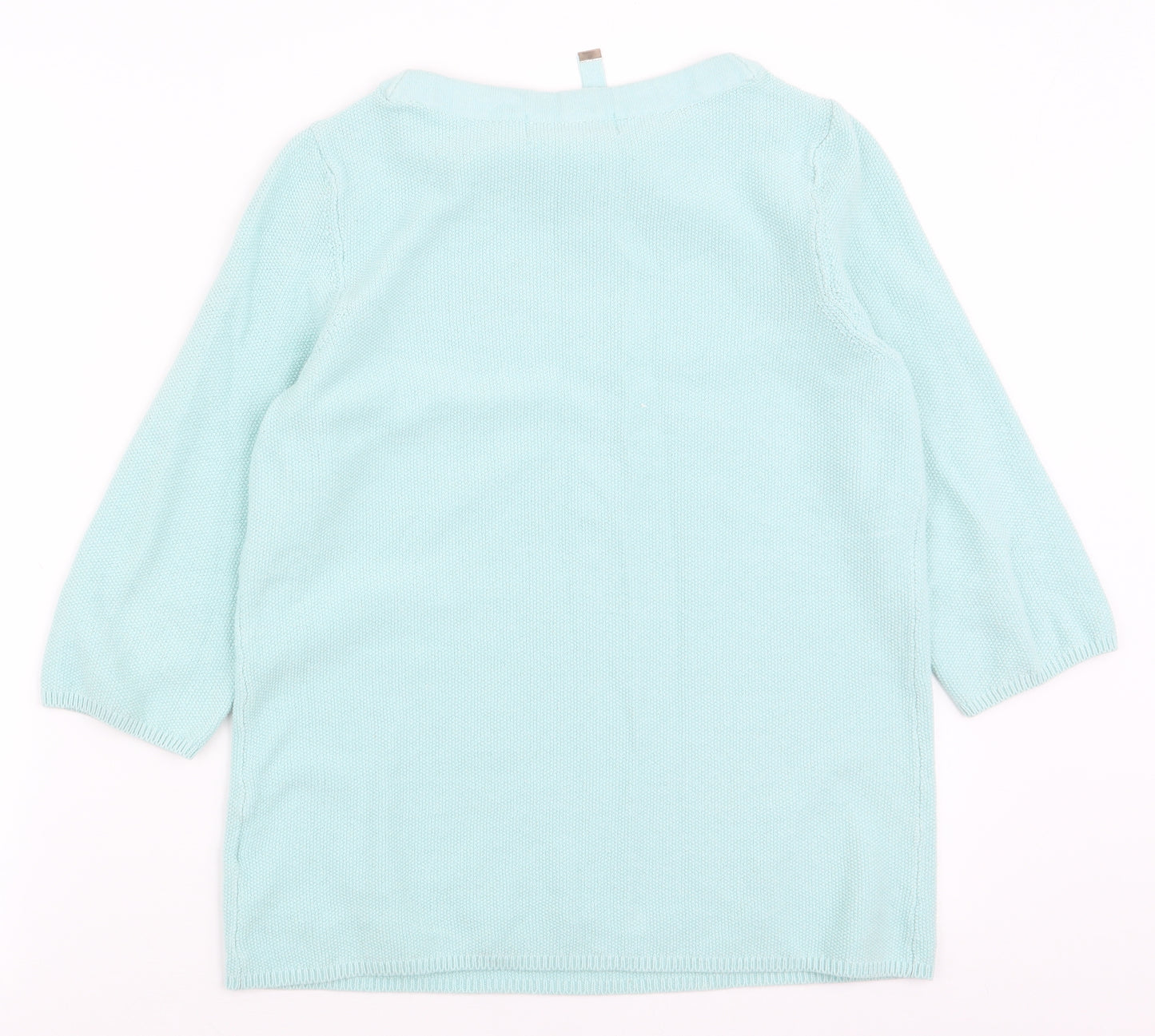 collection  Womens Blue Round Neck  100% Cotton Pullover Jumper Size 12