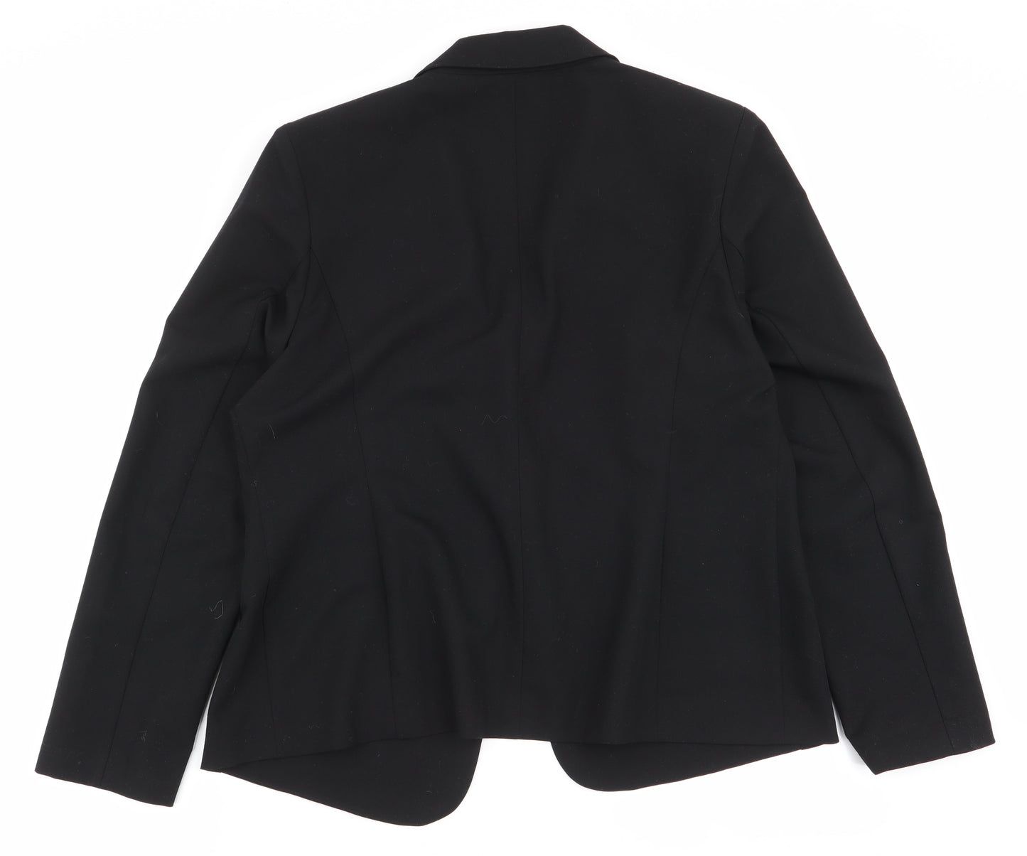 Marks and Spencer Womens Black   Jacket Blazer Size 16  Hook & Eye