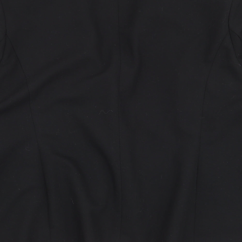 Marks and Spencer Womens Black   Jacket Blazer Size 16  Hook & Eye