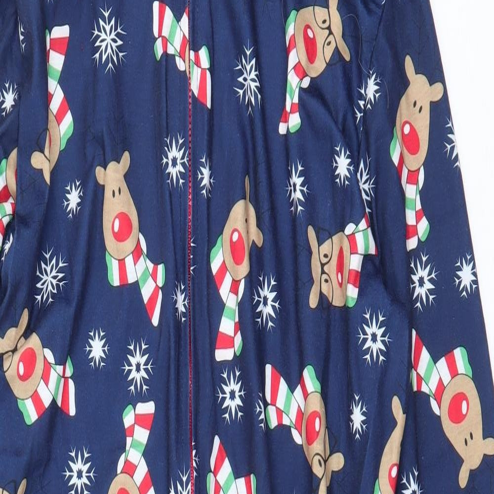 Preworn Womens Blue  Polyester  One Piece Size S  Zip - Reindeer