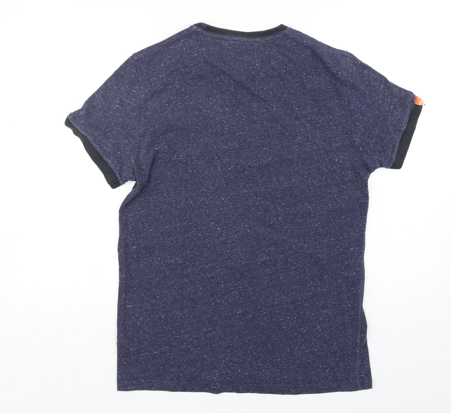 Superdry Mens Blue  Cotton  T-Shirt Size L Round Neck