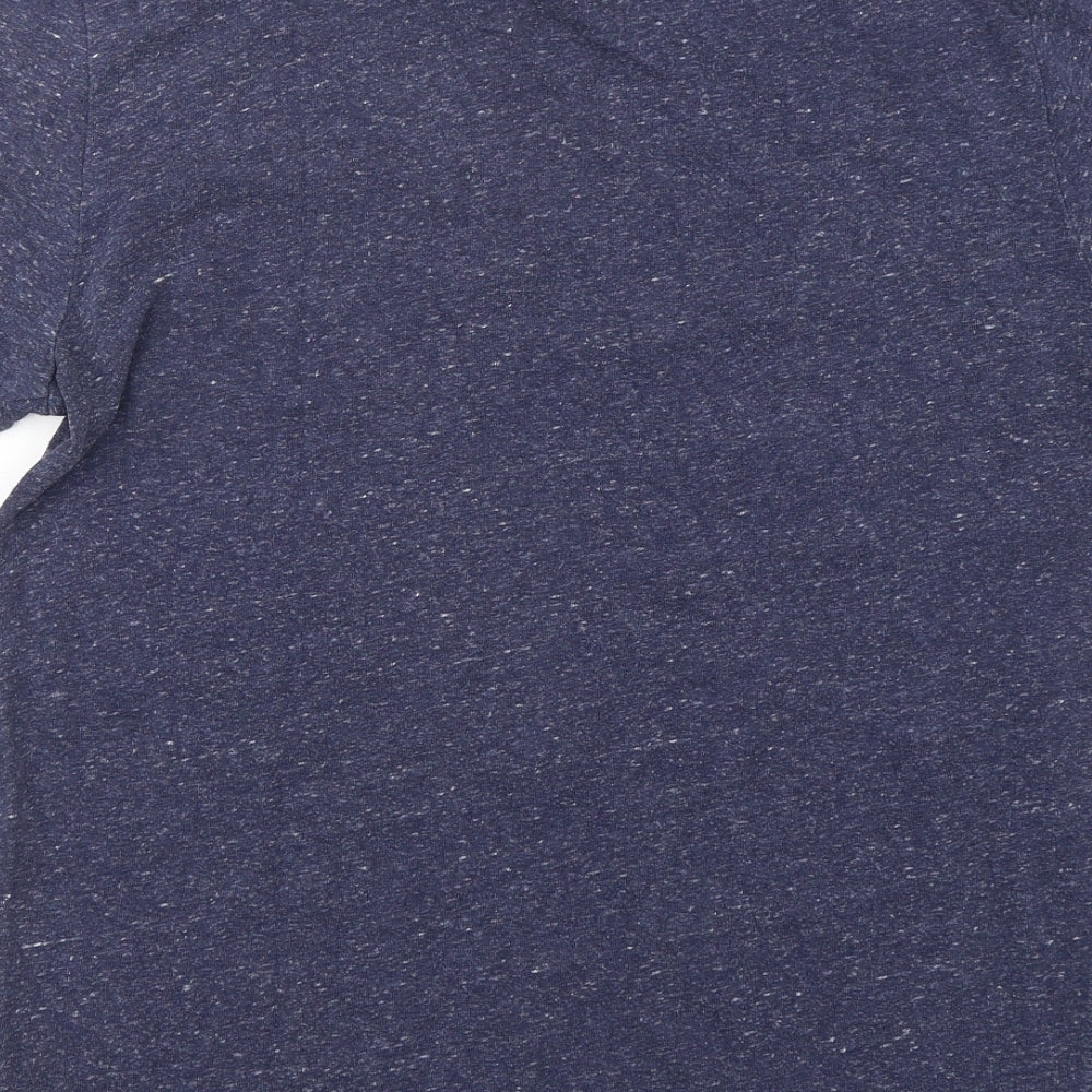 Superdry Mens Blue  Cotton  T-Shirt Size L Round Neck