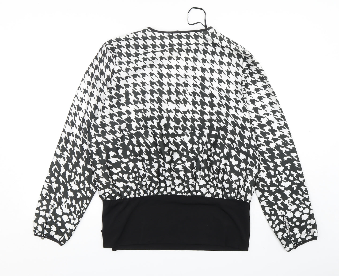 Star by Julien MacDonald Womens Multicoloured Houndstooth Polyester Basic Blouse Size 16 V-Neck
