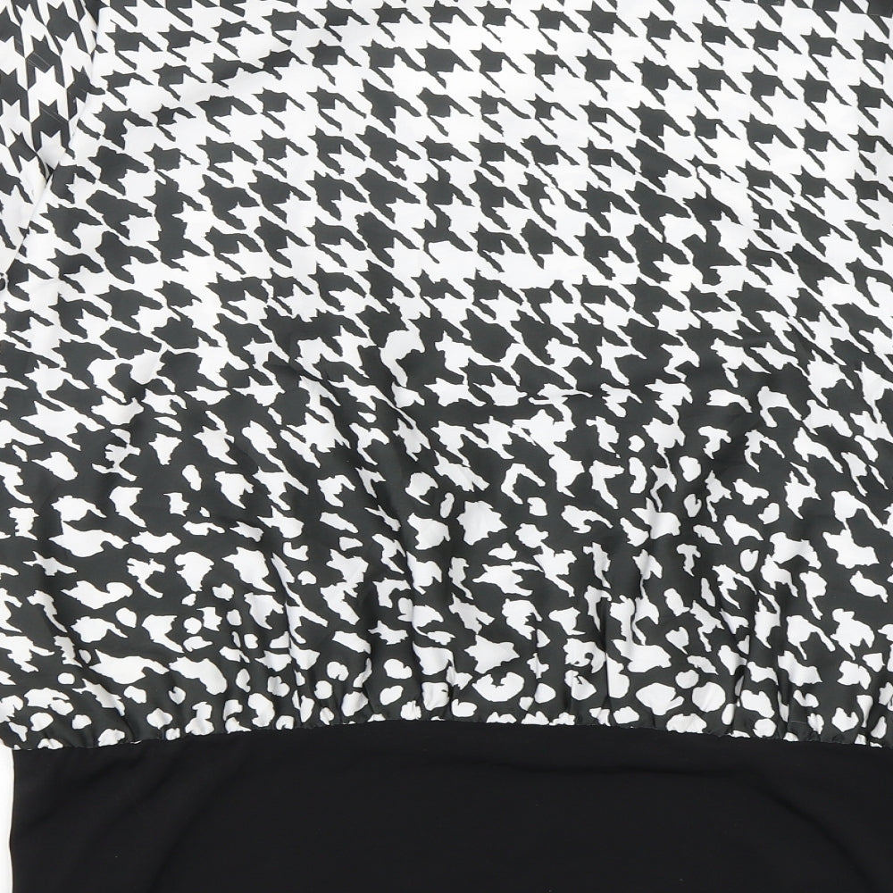 Star by Julien MacDonald Womens Multicoloured Houndstooth Polyester Basic Blouse Size 16 V-Neck