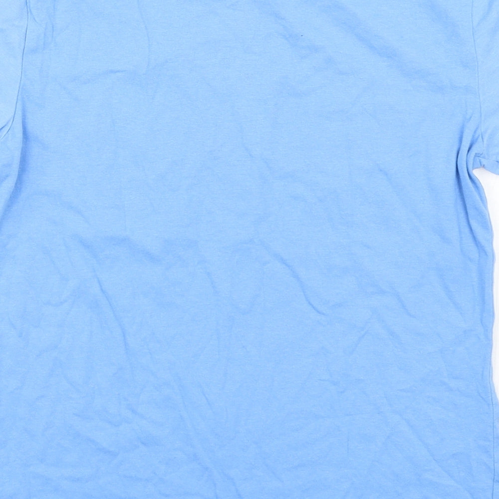Brave Soul Womens Blue  Cotton Basic T-Shirt Size XS Round Neck
