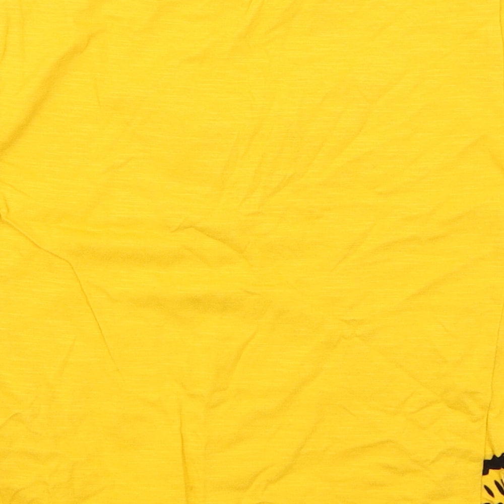 Urban Rascals Boys Yellow  Cotton Basic T-Shirt Size 3-4 Years Round Neck Pullover - Giraffe