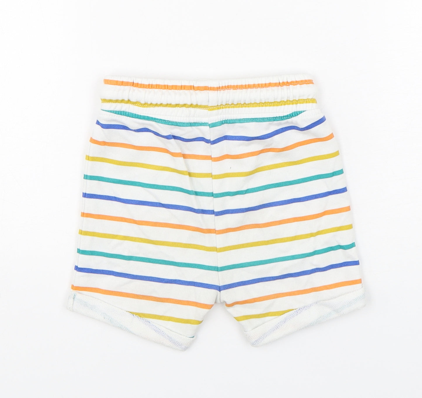 George Boys Multicoloured Striped Cotton Sweat Shorts Size 2-3 Years  Regular Drawstring