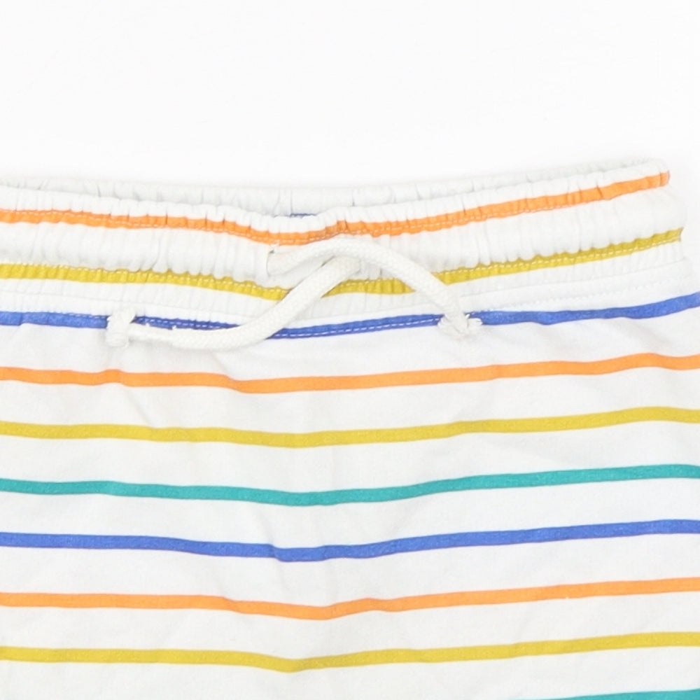 George Boys Multicoloured Striped Cotton Sweat Shorts Size 2-3 Years  Regular Drawstring