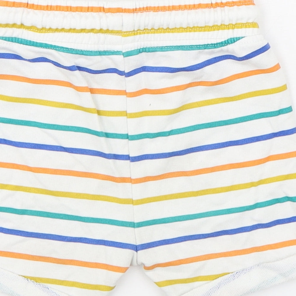 George Boys Multicoloured Striped Cotton Sweat Shorts Size 2-3 Years  Regular Drawstring