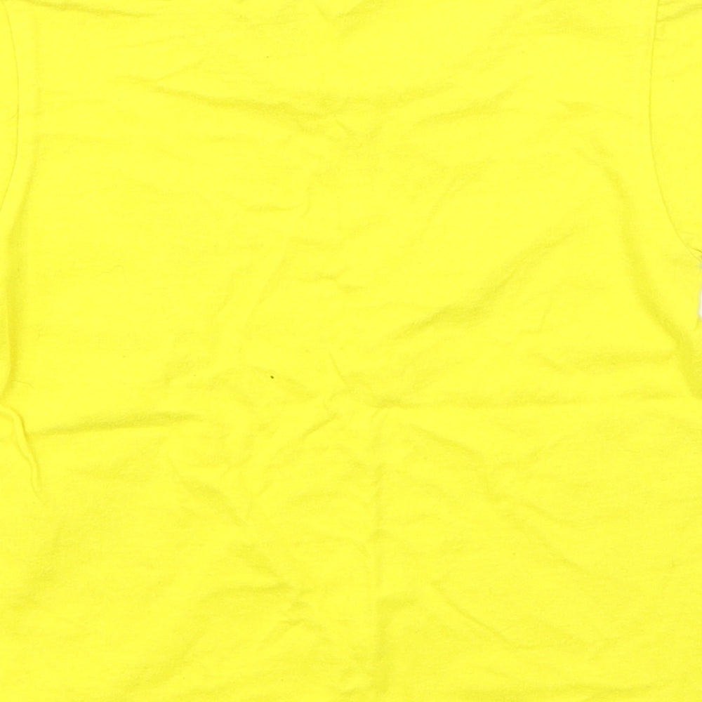 Anbor Boys Yellow  Cotton Basic T-Shirt Size 3-4 Years Round Neck Pullover - Pikachu