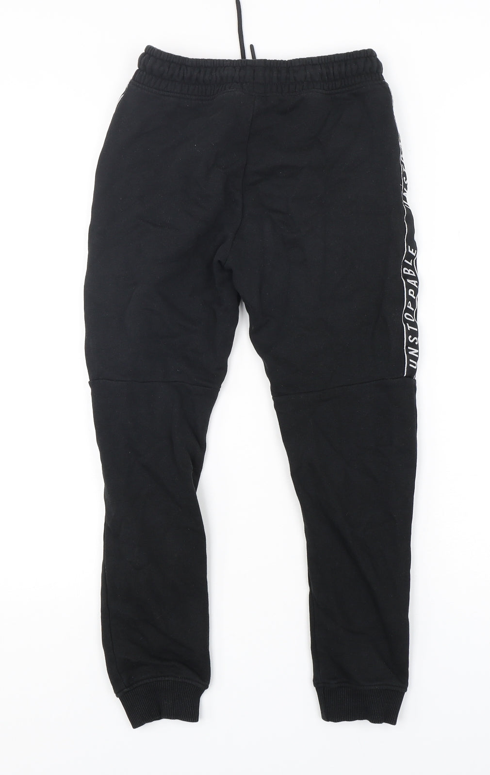 George Boys Black  Cotton Sweatpants Trousers Size 10-11 Years  Regular Drawstring