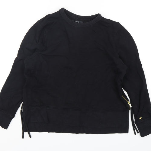 Nexr Womens Black  Cotton Pullover Sweatshirt Size M  Pullover