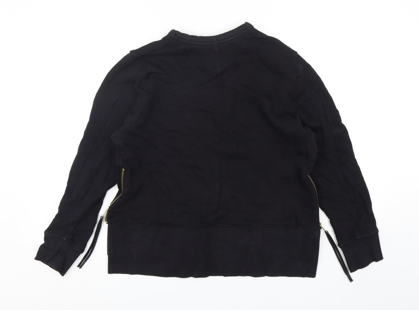 Nexr Womens Black  Cotton Pullover Sweatshirt Size M  Pullover